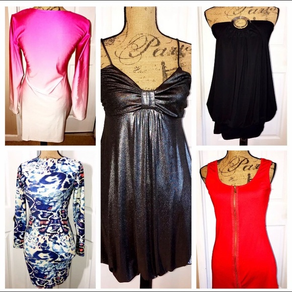 SOLD Club party mini sexy Dress Bundle of 5 EUC - Picture 3 of 7